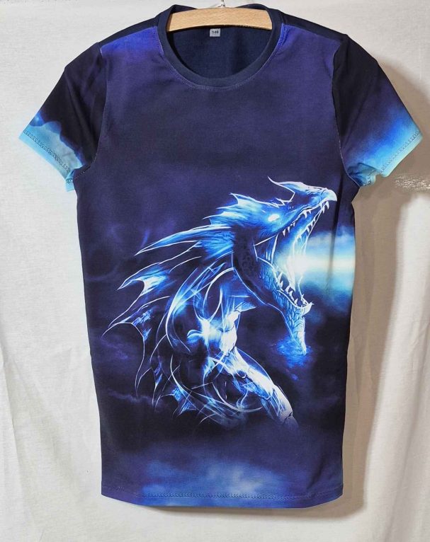 Handgemachtes Kinder T-Shirt mit Drachenmotiv